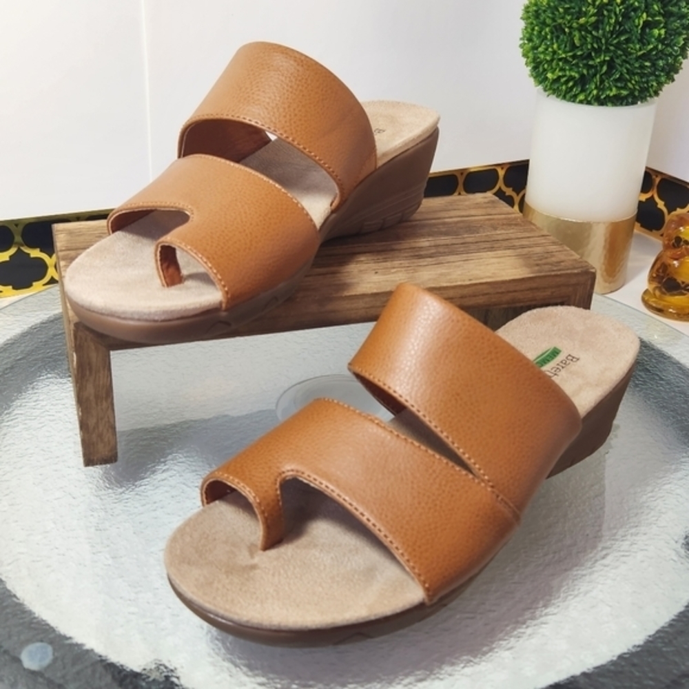 BareTraps Tan Wedge Sandals